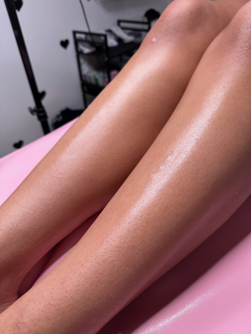Full leg wax results